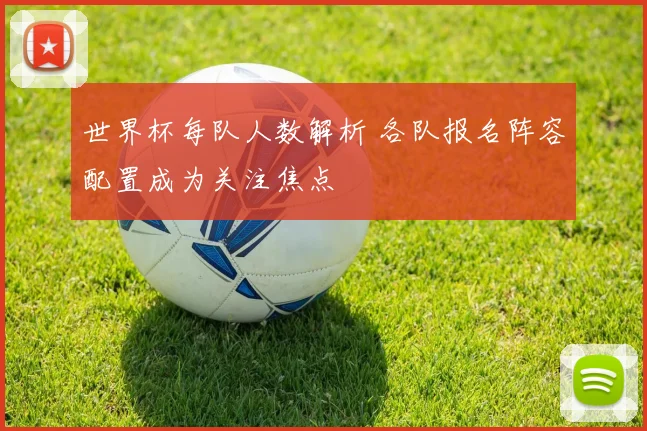 世界杯每队人数解析 各队报名阵容配置成为关注焦点